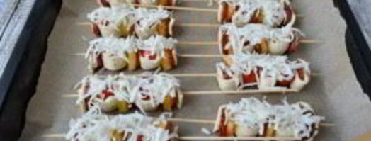 пицца на шпажках. Шаг 5