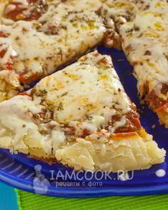 Пицца на сковороде без муки