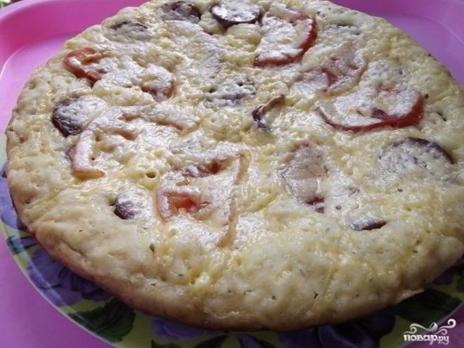 Рецепт пиццы на сковороде без сметаны