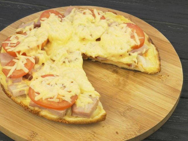 Рецепт пиццы на сковороде за 10 минут