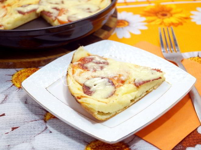 Рецепт пиццы на сковороде за 5 минут