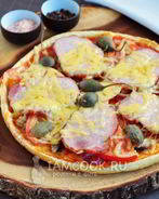 Пицца на слоено-дрожжевом тесте