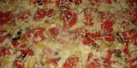 Пицца Ориентале с белым соусом