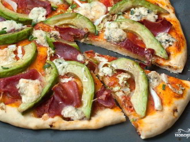 Рецепт пиццы с авокадо