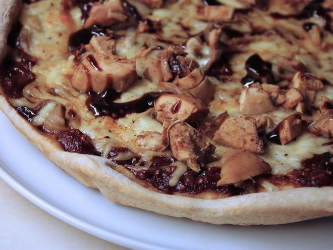 Рецепт пиццы с грибами и курицей
