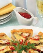 Пицца с грибами и помидорами