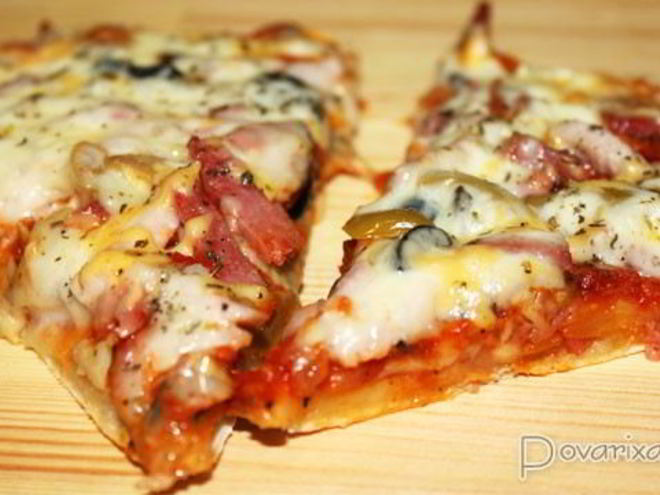 Рецепт пиццы с грибами и ветчиной