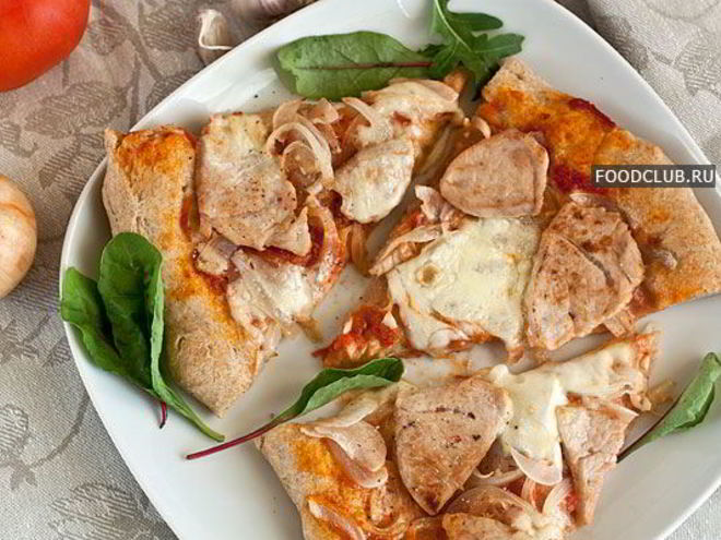 Рецепт пиццы с луком из цельнозерновой муки