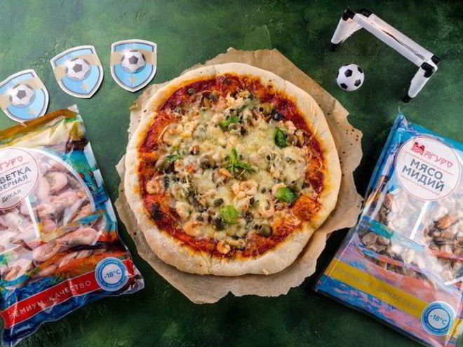 Рецепт пиццы с морепродуктами