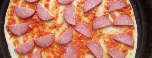 пицца с салями и грибами. Шаг 5