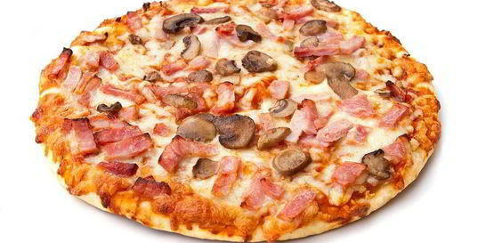 Пицца с ветчиной и грибами