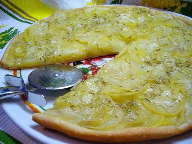 Рецепт постнаи пиццы бьянки с розмаринома и картофелема