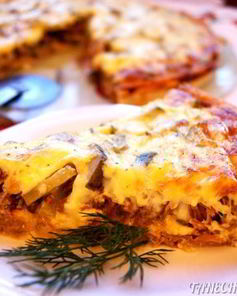 Сытная пицца по-домашнему