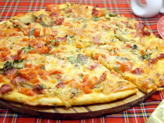 Рецепт тонкой пиццы