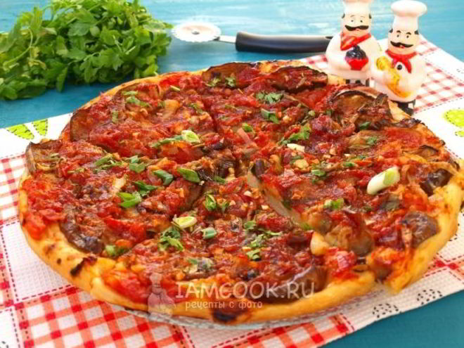 Рецепт вегетарианской пиццы с баклажанами