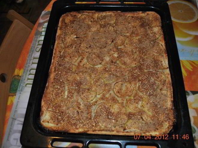 Рецепт эльзасской сладкой пиццы