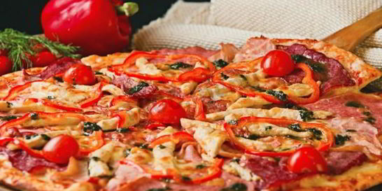 Заливная пицца на кефире в духовке