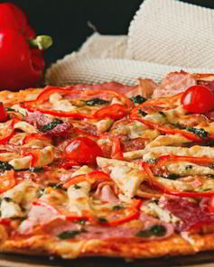 Заливная пицца на кефире в духовке