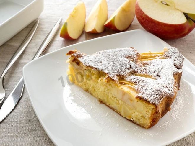 Рецепт шарлотки без яиц с яблоками