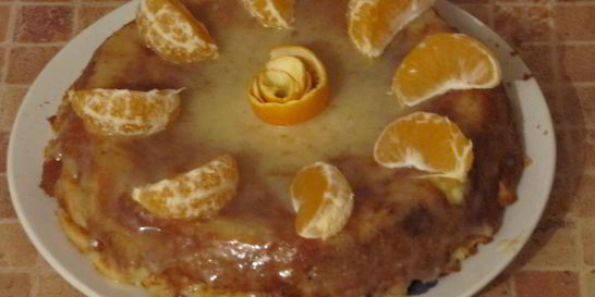 Шарлотка с апельсинами