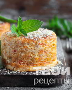 Шарлотка с капустой