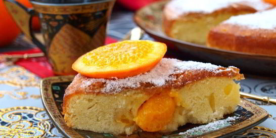 Шарлотка с мандаринами