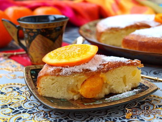 Рецепт шарлотки с мандаринами