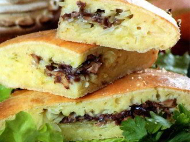 Рецепт шарлотки с рыбой и капустой