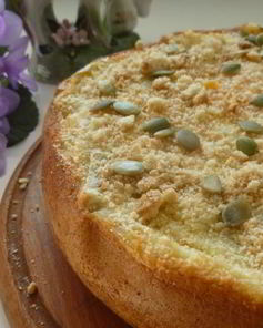 Шарлотка с тыквой и печеньем