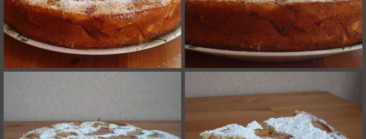 шарлотка с яблоками и облепиховым йогуртом. Шаг 11