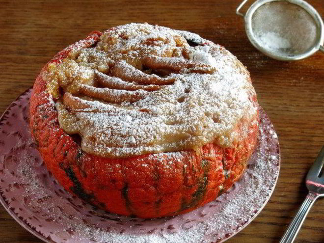 Рецепт шарлотки в тыкве