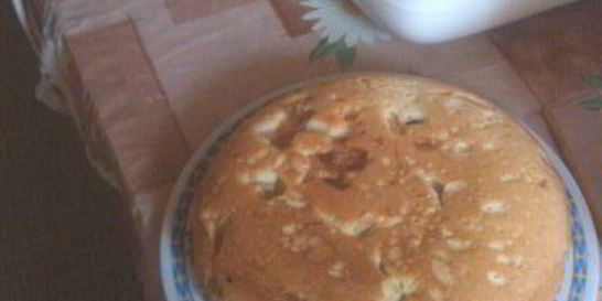 Шарлотка яблочно-вишневая