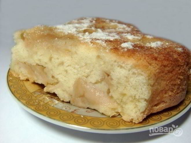 Рецепт заливной шарлотки с яблоками