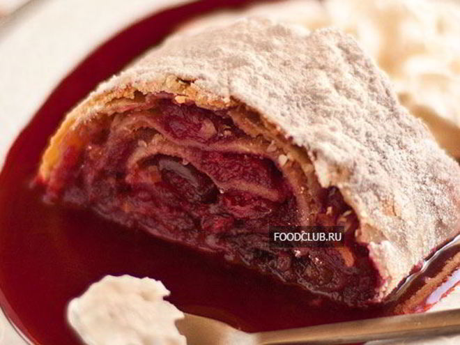 Рецепт штруделя с вишней