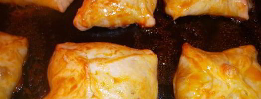 слоеные конвертики с персиком. Шаг 4