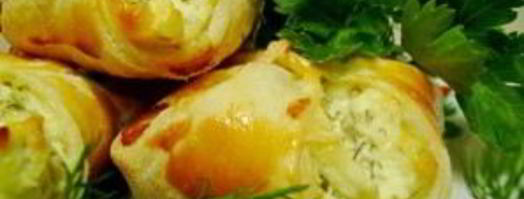 слоеные конвертики с творогом. Шаг 8