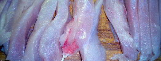 слойка с белым мясом птицы и луково-брусничным конфитюром. Шаг 5