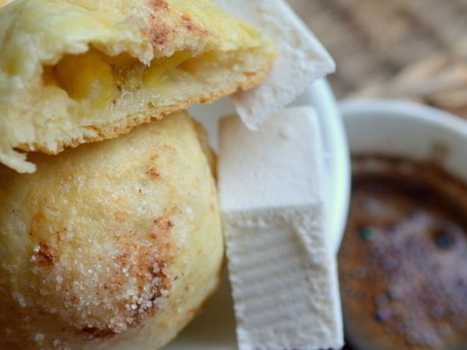 Рецепт слоек с бананом и пастилой