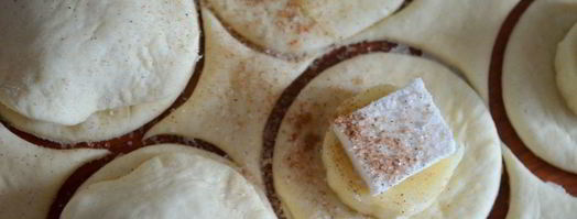 слойки с бананом и пастилой. Шаг 3