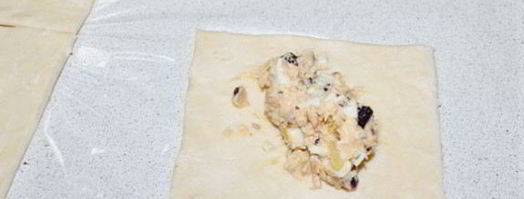 слойки с горбушей и яйцом. Шаг 3