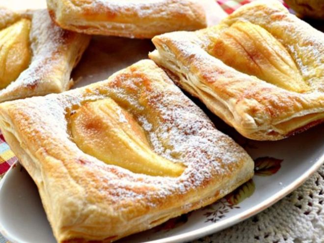 Рецепт слоек с грушами