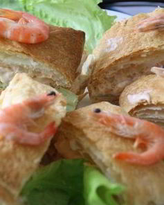 Слойки с креветками