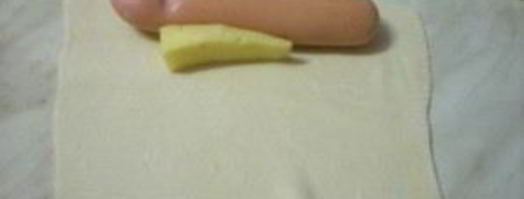 слойки с сыром и сосисками. Шаг 4