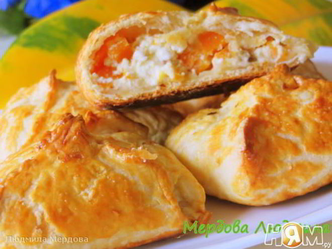 Рецепт слоек с творогом и тыквой