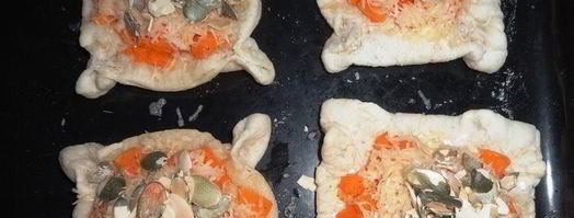 слойки с тыквой и тыквенными семечками. Шаг 7