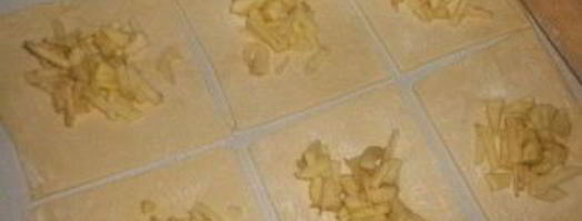 слойки с яблоками из дрожжевого теста. Шаг 4