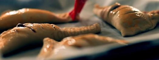 слойки со свежесваренным вареньем из слоеного теста. Шаг 9