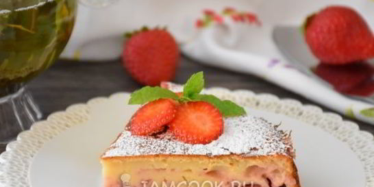 Клубничный творожник