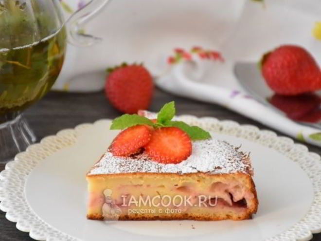 Рецепт клубничного творожника