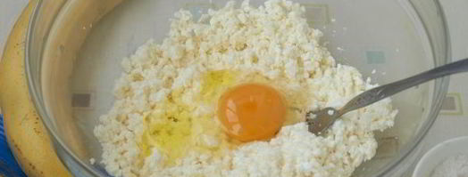 кокосовые сырники с бананом. Шаг 4